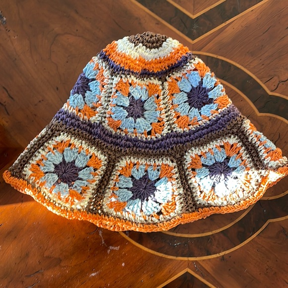 Zara Accessories Zara Papel Crochet Style Multicolored Bucket Hat
